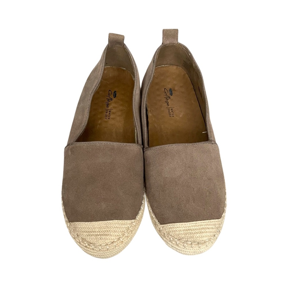 AQUA COLLEGE Comfort
Waterproof Wedge Slip On Leather
Espadrille Shoes - Picture 6 of 10